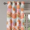 Ambesonne Hawaii Themed Grommet Curtain, Tropical Leaves Pattern with Neutral Colors Boho Summer Print, Decorative 2-Panel Window Drapes for Bedroom Living Room, 50″ x 54″, Pale Vermilion Seal Brown(Burnt Sienna Pale Pink)