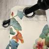 Ambesonne Hawaii Themed Grommet Curtain, Tropical Leaves Pattern with Neutral Colors Boho Summer Print, Decorative 2-Panel Window Drapes for Bedroom Living Room, 50″ x 54″, Pale Vermilion Seal Brown(Jade Green Pastel Green)