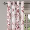 Ambesonne Hawaii Themed Grommet Curtain, Tropical Leaves Pattern with Neutral Colors Boho Summer Print, Decorative 2-Panel Window Drapes for Bedroom Living Room, 50″ x 54″, Pale Vermilion Seal Brown(Chocolate and Pale Pink)