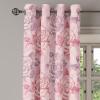 Ambesonne Hawaii Themed Grommet Curtain, Tropical Leaves Pattern with Neutral Colors Boho Summer Print, Decorative 2-Panel Window Drapes for Bedroom Living Room, 50″ x 54″, Pale Vermilion Seal Brown(Pale Eggplant Dark Pink)