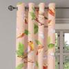 Ambesonne Hawaii Themed Grommet Curtain, Tropical Leaves Pattern with Neutral Colors Boho Summer Print, Decorative 2-Panel Window Drapes for Bedroom Living Room, 50″ x 54″, Pale Vermilion Seal Brown(Vermilion Green)
