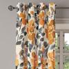 Ambesonne Hawaii Themed Grommet Curtain, Tropical Leaves Pattern with Neutral Colors Boho Summer Print, Decorative 2-Panel Window Drapes for Bedroom Living Room, 50″ x 54″, Pale Vermilion Seal Brown(Burnt Sienna and Dark Teal)