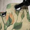 Ambesonne Hawaii Themed Grommet Curtain, Tropical Leaves Pattern with Neutral Colors Boho Summer Print, Decorative 2-Panel Window Drapes for Bedroom Living Room, 50″ x 54″, Pale Vermilion Seal Brown(Fern Green Avocado Green)