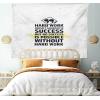 Ambesonne Hippie Tapestry, Modern Goth Scene of Wingy Skeleton Moon and Roundy Flowers Boho Dreamy, Fabric Wall Hanging Decor for Bedroom Living Room Dorm, 28″ X 23″, Eggshell Shamrock Green(Yellow Black White)
