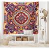 Ambesonne Hippie Tapestry, Modern Goth Scene of Wingy Skeleton Moon and Roundy Flowers Boho Dreamy, Fabric Wall Hanging Decor for Bedroom Living Room Dorm, 28″ X 23″, Eggshell Shamrock Green(Pale Orange)
