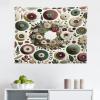 Ambesonne Hippie Tapestry, Modern Goth Scene of Wingy Skeleton Moon and Roundy Flowers Boho Dreamy, Fabric Wall Hanging Decor for Bedroom Living Room Dorm, 28″ X 23″, Eggshell Shamrock Green(Eggshell Dried Rose Green)