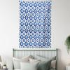 Ambesonne Hippie Tapestry, Modern Goth Scene of Wingy Skeleton Moon and Roundy Flowers Boho Dreamy, Fabric Wall Hanging Decor for Bedroom Living Room Dorm, 28″ X 23″, Eggshell Shamrock Green(Blue Pale Blue White)