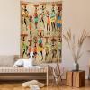 Ambesonne Hippie Tapestry, Modern Goth Scene of Wingy Skeleton Moon and Roundy Flowers Boho Dreamy, Fabric Wall Hanging Decor for Bedroom Living Room Dorm, 28″ X 23″, Eggshell Shamrock Green(Camel Brown)