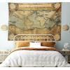 Ambesonne Hippie Tapestry, Modern Goth Scene of Wingy Skeleton Moon and Roundy Flowers Boho Dreamy, Fabric Wall Hanging Decor for Bedroom Living Room Dorm, 28″ X 23″, Eggshell Shamrock Green(Sand Brown Slate Blue)