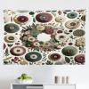 Ambesonne Hippie Tapestry, Modern Goth Scene of Wingy Skeleton Moon and Roundy Flowers Boho Dreamy, Fabric Wall Hanging Decor for Bedroom Living Room Dorm, 28″ X 23″, Eggshell Shamrock Green(Eggshell Dried Rose Green)