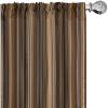 Ambesonne Abstract Curtains, Vertical Lines in Earthen Toned Color Stripes Various Shades Pattern, Window Treatments 2 Panel Set for Living Room Bedroom Decor, Pair of – 28″ x 63″, Caramel Chocolate
