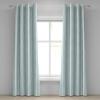 Ambesonne Aqua Grommet Curtain, Vertical Striped Pattern with Sketchy Lines Hipster and Grunge Design Ikat Inspired, Decorative 2-Panel Window Drapes for Bedroom Living Room, 50″ x 96″, Seafoam White(Seafoam White)