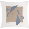 Ambesonne Mid Century Modern Boho Throw Pillow Cushion Cover, Geometric Hippie Art of Rectangle Greyish Shapes Print, Decorative Square Accent Pillow Case, 24″ X 24″, Warm Taupe Purpleblue