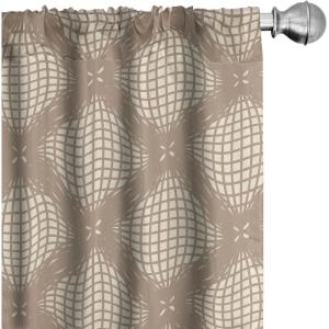 Ambesonne Exotic Branches Curtains, Simple Forest Leafy Silhouettes in Neutral Colors Boho Print, Window Treatments 2 Panel Set for Living Room Bedroom, Pair of – 28″ x 84″, Sea Green Dark Mustard(Warm Taupe Champagne)