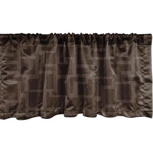 Ambesonne Garden Scene Window Valance, Neutral Traditional Roses and Floral Pattern Boho Romance Print, Curtain Valance for Kitchen Bedroom Decor with Rod Pocket, 54″ X 18″, Cream White Dark Sepia(Dark Cocoa Umber)