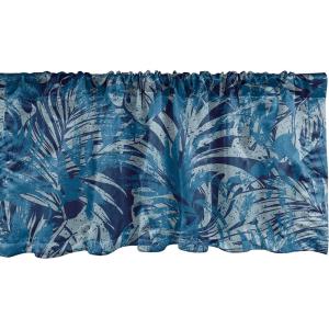Ambesonne Garden Scene Window Valance, Neutral Traditional Roses and Floral Pattern Boho Romance Print, Curtain Valance for Kitchen Bedroom Decor with Rod Pocket, 54″ X 18″, Cream White Dark Sepia(Indigo and Sea Blue)