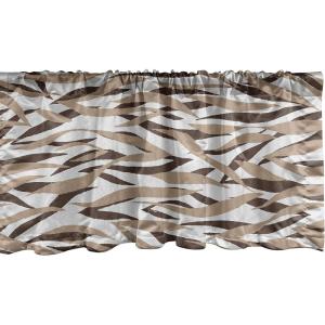 Ambesonne Garden Scene Window Valance, Neutral Traditional Roses and Floral Pattern Boho Romance Print, Curtain Valance for Kitchen Bedroom Decor with Rod Pocket, 54″ X 18″, Cream White Dark Sepia(Chocolate Off White)