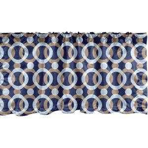 Ambesonne Garden Scene Window Valance, Neutral Traditional Roses and Floral Pattern Boho Romance Print, Curtain Valance for Kitchen Bedroom Decor with Rod Pocket, 54″ X 18″, Cream White Dark Sepia(Soft Blue Indigo Camel)
