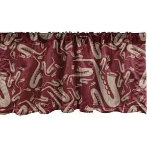 Ambesonne Garden Scene Window Valance, Neutral Traditional Roses and Floral Pattern Boho Romance Print, Curtain Valance for Kitchen Bedroom Decor with Rod Pocket, 54″ X 18″, Cream White Dark Sepia(Pale Mustard Raspberry)