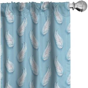 Ambesonne Gothic Curtains, Vintage Baroque Floral Skulls with Garden Flowers Flourishing Leaves, Window Treatments 2 Panel Set for Living Room Bedroom, Pair of – 28″ x 95″, Charcoal Grey and Dark Tan(Sky Blue Blush)