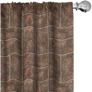Ambesonne Gothic Curtains, Vintage Baroque Floral Skulls with Garden Flowers Flourishing Leaves, Window Treatments 2 Panel Set for Living Room Bedroom, Pair of – 28″ x 95″, Charcoal Grey and Dark Tan(Ecru Brown and Cocoa)