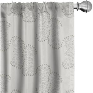 Ambesonne Gothic Curtains, Vintage Baroque Floral Skulls with Garden Flowers Flourishing Leaves, Window Treatments 2 Panel Set for Living Room Bedroom, Pair of – 28″ x 95″, Charcoal Grey and Dark Tan(Coconut Cocoa and Pale Grey)