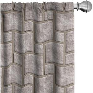 Ambesonne Gothic Curtains, Vintage Baroque Floral Skulls with Garden Flowers Flourishing Leaves, Window Treatments 2 Panel Set for Living Room Bedroom, Pair of – 28″ x 95″, Charcoal Grey and Dark Tan(Warm Taupe and Dark Tan)