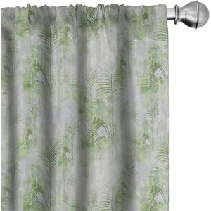Ambesonne Gothic Curtains, Vintage Baroque Floral Skulls with Garden Flowers Flourishing Leaves, Window Treatments 2 Panel Set for Living Room Bedroom, Pair of – 28″ x 95″, Charcoal Grey and Dark Tan(Pale Grey Lime Green)
