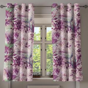 Ambesonne Hawaii Themed Grommet Curtain, Tropical Leaves Pattern with Neutral Colors Boho Summer Print, Decorative 2-Panel Window Drapes for Bedroom Living Room, 50″ x 54″, Pale Vermilion Seal Brown(Shamrock Green Eggplant)