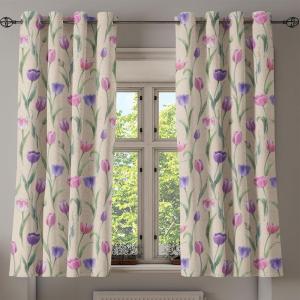 Ambesonne Hawaii Themed Grommet Curtain, Tropical Leaves Pattern with Neutral Colors Boho Summer Print, Decorative 2-Panel Window Drapes for Bedroom Living Room, 50″ x 54″, Pale Vermilion Seal Brown(Peacock Green Blue Violet)