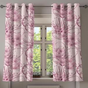 Ambesonne Hawaii Themed Grommet Curtain, Tropical Leaves Pattern with Neutral Colors Boho Summer Print, Decorative 2-Panel Window Drapes for Bedroom Living Room, 50″ x 54″, Pale Vermilion Seal Brown(Rose Pale Pink Dried Rose)