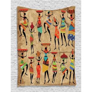 Ambesonne Hippie Tapestry, Modern Goth Scene of Wingy Skeleton Moon and Roundy Flowers Boho Dreamy, Fabric Wall Hanging Decor for Bedroom Living Room Dorm, 28″ X 23″, Eggshell Shamrock Green(Camel Brown)