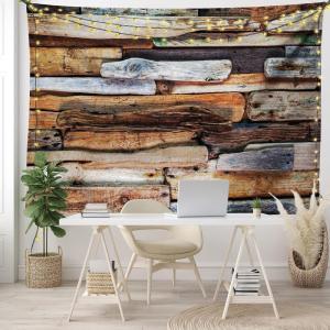 Ambesonne Hippie Tapestry, Modern Goth Scene of Wingy Skeleton Moon and Roundy Flowers Boho Dreamy, Fabric Wall Hanging Decor for Bedroom Living Room Dorm, 28″ X 23″, Eggshell Shamrock Green(Brown)
