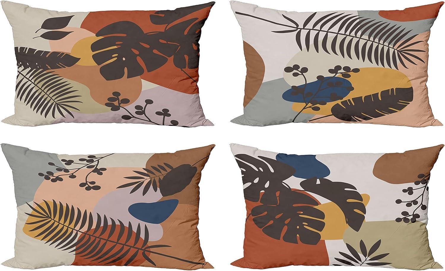 imageAmbesonne Alice in Wonderland Throw Pillow Cushion Cover Pack of 2 Rabbit Motion Cups Hearts and Flower Character Alice Cartoon Style Zippered DoubleSide Digital Print Decor 18 Black BlueDark Brown Multicolor