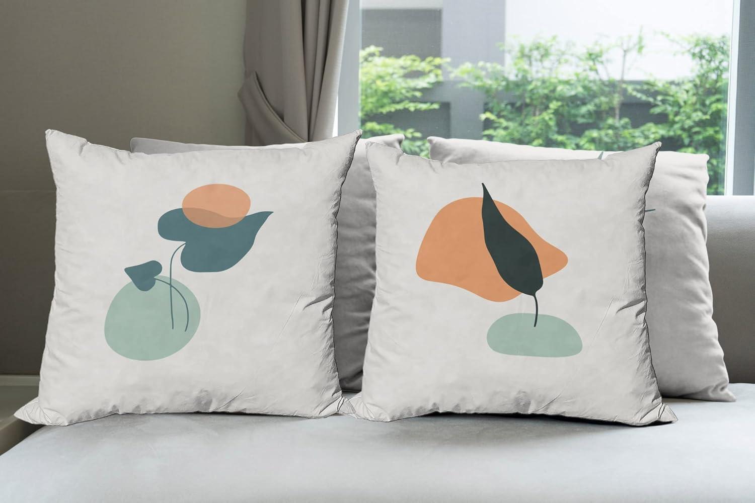 imageAmbesonne Alice in Wonderland Throw Pillow Cushion Cover Pack of 2 Rabbit Motion Cups Hearts and Flower Character Alice Cartoon Style Zippered DoubleSide Digital Print Decor 18 Black BluePale Grey and Multicolor