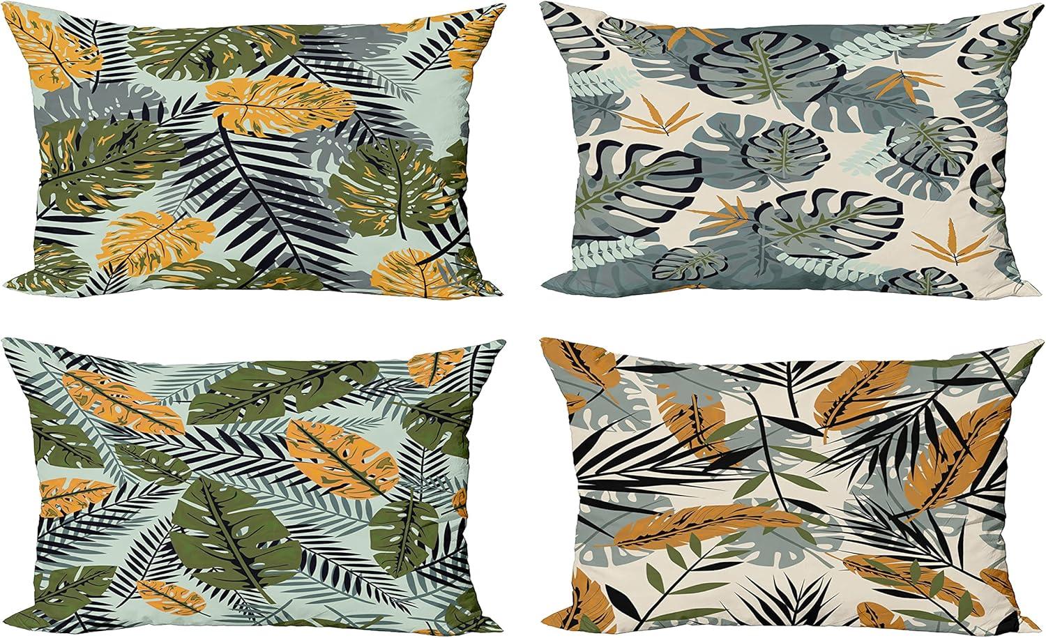 imageAmbesonne Alice in Wonderland Throw Pillow Cushion Cover Pack of 2 Rabbit Motion Cups Hearts and Flower Character Alice Cartoon Style Zippered DoubleSide Digital Print Decor 18 Black BlueOlive Green and Pale Orange