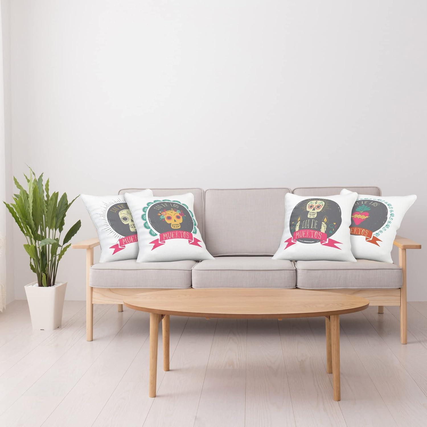 imageAmbesonne Alice in Wonderland Throw Pillow Cushion Cover Pack of 2 Rabbit Motion Cups Hearts and Flower Character Alice Cartoon Style Zippered DoubleSide Digital Print Decor 18 Black BlueGrey Pink and Pale Orange
