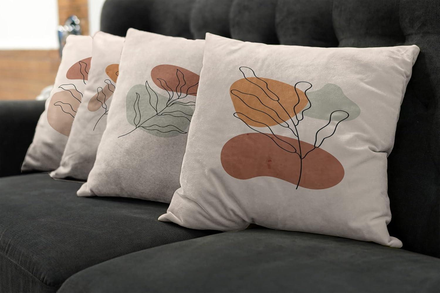 imageAmbesonne Alice in Wonderland Throw Pillow Cushion Cover Pack of 2 Rabbit Motion Cups Hearts and Flower Character Alice Cartoon Style Zippered DoubleSide Digital Print Decor 18 Black BluePale Peach and Multicolor