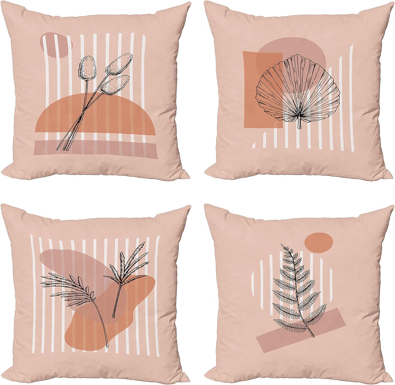 imageAmbesonne Alice in Wonderland Throw Pillow Cushion Cover Pack of 2 Rabbit Motion Cups Hearts and Flower Character Alice Cartoon Style Zippered DoubleSide Digital Print Decor 18 Black BluePeach and Salmon