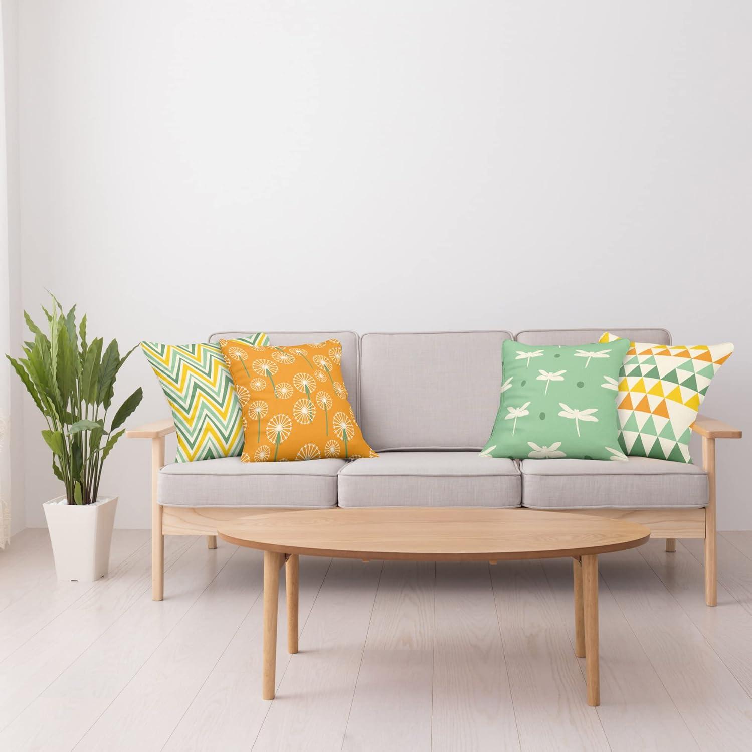 imageAmbesonne Alice in Wonderland Throw Pillow Cushion Cover Pack of 2 Rabbit Motion Cups Hearts and Flower Character Alice Cartoon Style Zippered DoubleSide Digital Print Decor 18 Black BlueOrange Sea Green Mustard