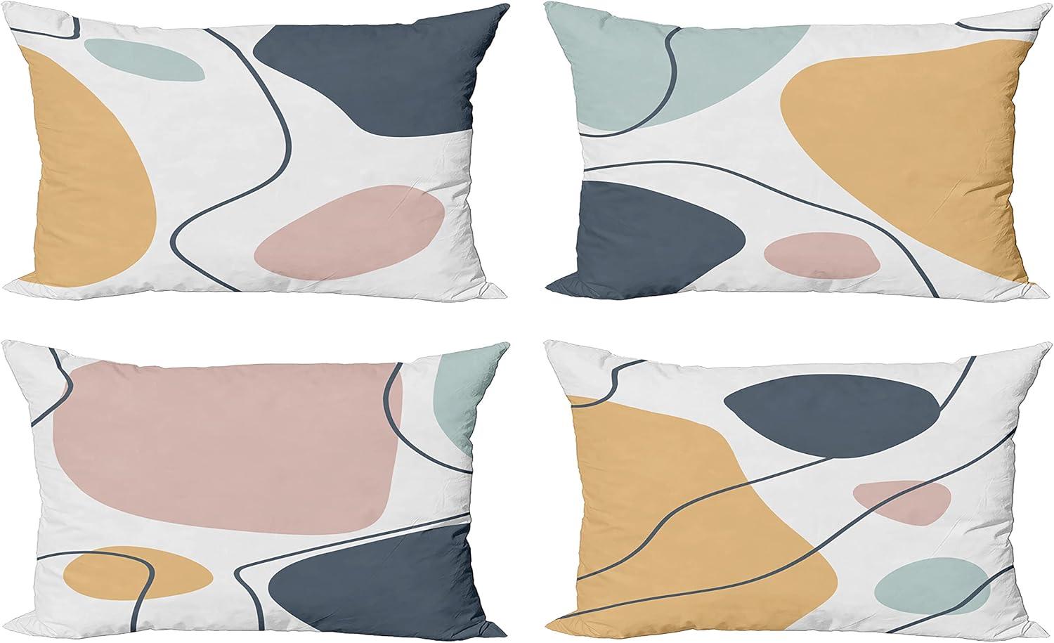 imageAmbesonne Alice in Wonderland Throw Pillow Cushion Cover Pack of 2 Rabbit Motion Cups Hearts and Flower Character Alice Cartoon Style Zippered DoubleSide Digital Print Decor 18 Black BlueBeige Slate Blue and Rose