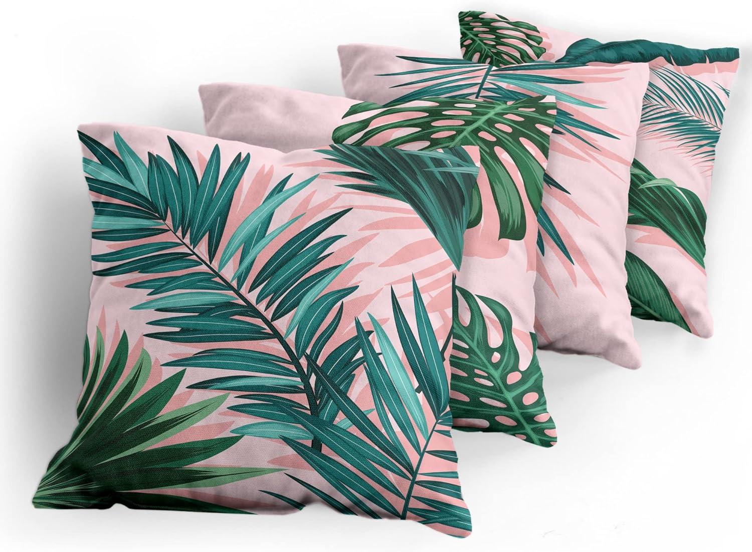 imageAmbesonne Alice in Wonderland Throw Pillow Cushion Cover Pack of 2 Rabbit Motion Cups Hearts and Flower Character Alice Cartoon Style Zippered DoubleSide Digital Print Decor 18 Black BluePale Pink Teal and Green