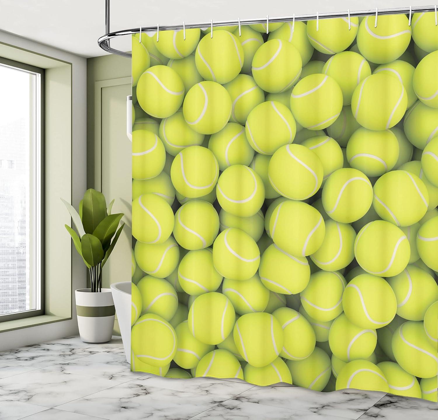 imageAmbesonne Cartoon Shower Curtain Curious Panda on an Exotic Branch Asian Bear Jungle Woods Illustration Cloth Fabric Bathroom Decor Set with Hooks 69 W x 75 L Fern Green White BlackApple Green