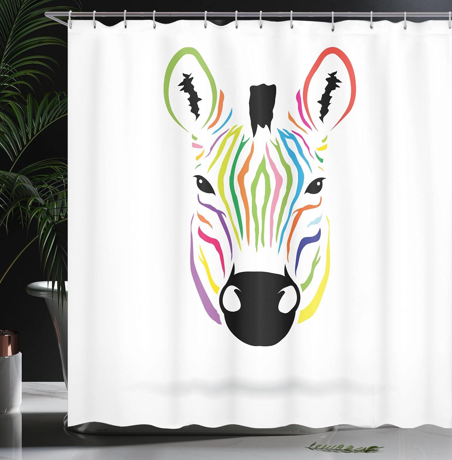 imageAmbesonne Duck Shower Curtain Cartoon Character Taking a Bath Colorful Drops Backdrop Dots Cloth Fabric Bathroom Decor Set with Hooks 69 W x 84 L Soft Blue Sky Blue YellowMulticolor Soft Blue