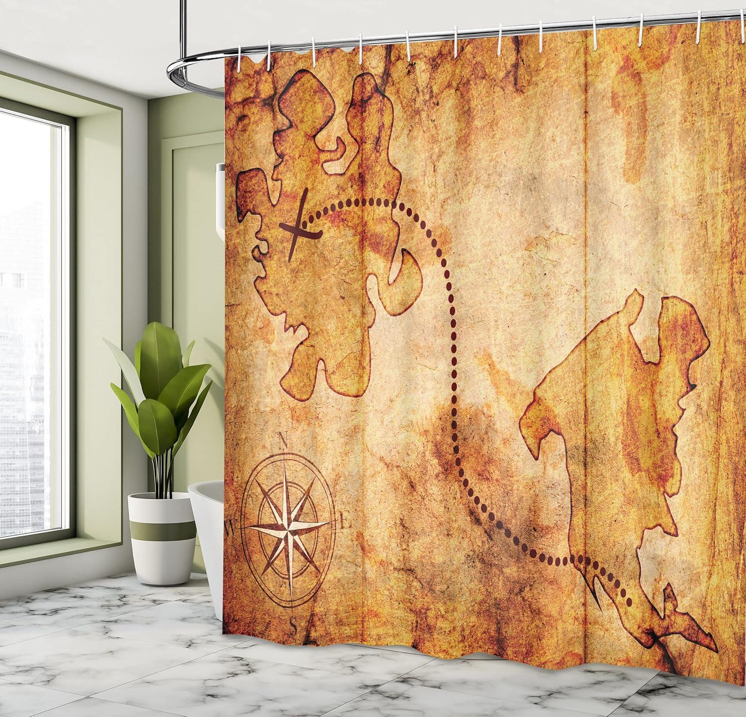 imageAmbesonne Duck Shower Curtain Cartoon Character Taking a Bath Colorful Drops Backdrop Dots Cloth Fabric Bathroom Decor Set with Hooks 69 W x 84 L Soft Blue Sky Blue YellowTan