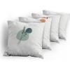 Ambesonne Alice in Wonderland Throw Pillow Cushion Cover Pack of 2, Rabbit Motion Cups Hearts and Flower Character Alice Cartoon Style, Zippered Double-Side Digital Print Decor, 18″, Black Blue(Apricot Slate Blue)