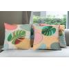 Ambesonne Alice in Wonderland Throw Pillow Cushion Cover Pack of 2, Rabbit Motion Cups Hearts and Flower Character Alice Cartoon Style, Zippered Double-Side Digital Print Decor, 18″, Black Blue(Dark Teal and Multicolor)
