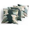 Ambesonne Alice in Wonderland Throw Pillow Cushion Cover Pack of 2, Rabbit Motion Cups Hearts and Flower Character Alice Cartoon Style, Zippered Double-Side Digital Print Decor, 18″, Black Blue(Pale Tan Hunter Green)