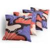 Ambesonne Alice in Wonderland Throw Pillow Cushion Cover Pack of 2, Rabbit Motion Cups Hearts and Flower Character Alice Cartoon Style, Zippered Double-Side Digital Print Decor, 18″, Black Blue(Violet Salmon and Dark Brown)