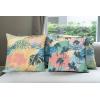 Ambesonne Alice in Wonderland Throw Pillow Cushion Cover Pack of 2, Rabbit Motion Cups Hearts and Flower Character Alice Cartoon Style, Zippered Double-Side Digital Print Decor, 18″, Black Blue(Dark Teal Multicolor)